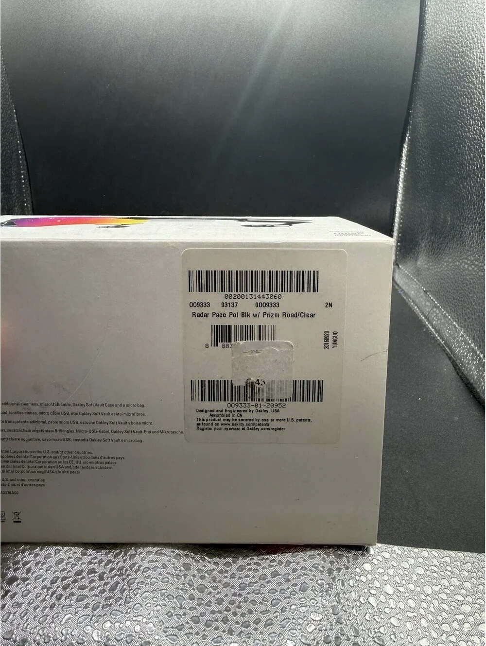 OAKLEY RADAR PACE POLISHED BLACK PRIZM ROAD CLEAR BLUETOOTH CONNECT SUNGLASSES